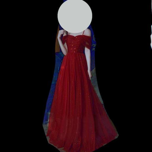 カラードレス 赤 オフショル