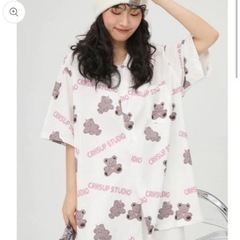 Decorative クマ柄 ルーズシルエット半袖シャツの画像