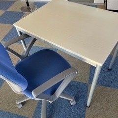 【あげます】作業台(白)とオフィスチェア