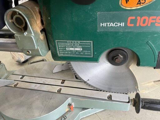 ◆HITACHI◆◆HIKOKI◆255㎜卓上スライドマルノコ　C10FS　中古品(予備チップソー付)
