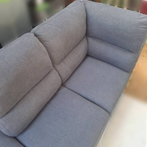 【福岡市内近郊限定】ニトリ　ハイバック　布張りカウチソファ　ウォール3KD　グレー【配送料込み】