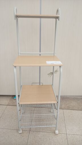 ★ジモティ割あり★  レンジ台 ナチュラル H141×D40.5×W48 クリーニング済み TJ4656