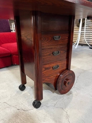 ☆オシャレな木製家具!!☆ 囲炉裏ダイニングテーブル 移動式