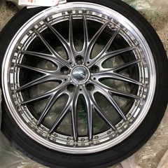 【に.ec】北海道旭川市 ＭＯＮＺＡ ワーウィック ディープランド １９インチ ８Ｊ＋４5 225/40R19 アルミホイール 保証書付き 美品 114.3の画像