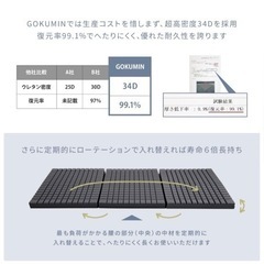 マットレス　ダブル　三つ折りの画像