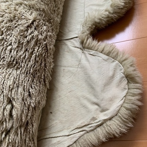 天然ムートン(緑色)1枚(4枚繋ぎ) ムートン(緑)4枚繋ぎ