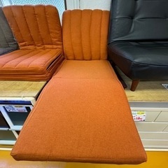 【リサイクルサービス八光】オレンジ　 コンパクト ソファー ソファ 2人掛け ソファベッド の画像
