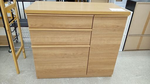 ★ジモティ割あり★  キッチンカウンター ナチュラル H90×D48.5×W100.5 クリーニング済み TJ4657