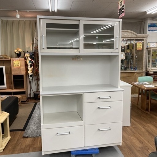 S189 ★ 使用感有 キッチンボード 食器棚、幅120cm USED