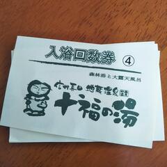 信州真田　地蔵温泉十福の湯　入浴回数券　6枚