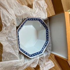九谷花鳥八角菓子鉢の画像