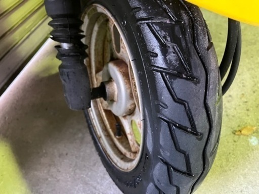 【売約済】実働 BT新品 バリ溝 ホンダ AF61 トゥデイ 4スト 原付 バイク スクーター イエロー