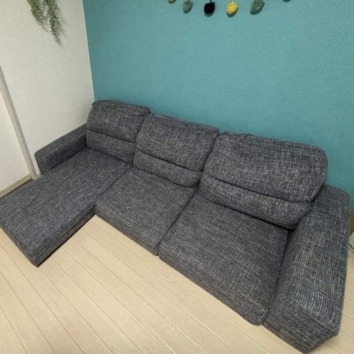家具 グレーソファ 3人掛けソファ