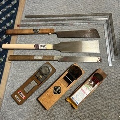造作用ノコ、差し金、手カンナ