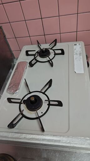 ガスコンロ(都市ガス)左が強火力