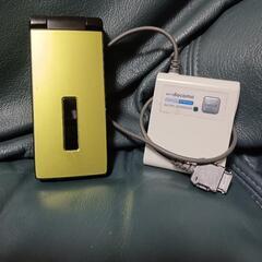 ガラケー docomo SH-07Fグリーン＋FOMAモバイルバ...