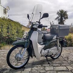 ホンダ スーパーカブ50 AA04 走行約300km 純正オプションリヤボックス･フロントスクリーン付きの画像