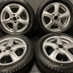 タイヤ走行短め【BS BLIZZAK VRX 155/65R14】スタッドレス【BALMINUM Z5 14インチ 4.5J4HPCD100+45】19年製 タント スペーシア等　(TH056)