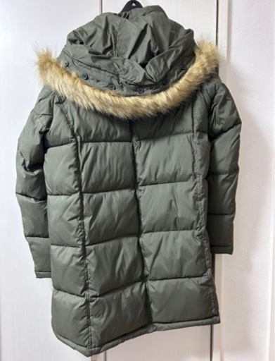 【新品・BEAMS】中綿ロングコート Sサイズ カーキ フードファー付き 防寒アウター