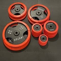 決まりました。アイロテック IROTEC  ラバープレート 20kg、15kg、10kg、5kg、2.5kg、1.25kg 穴径29mm 合計125kg