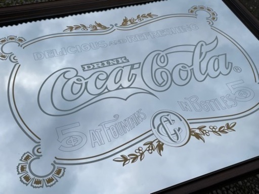 レア ！新品！正規コカコーラ パブミラー (47.5cmX33cm)