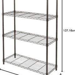 Amazonベーシック 4段スチールラックの画像