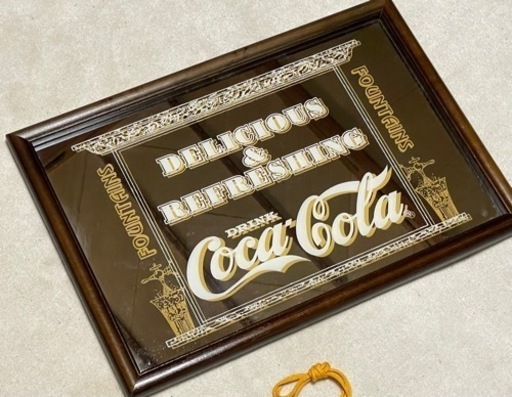 レア ！新品！正規コカコーラ パブミラー (62.5cmX48cm)