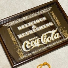 レア ！新品！正規コカコーラ パブミラー (62.5cmX48cm)の画像