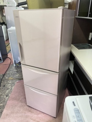 北九州市内配送無料　保証付き　日立 HITACHI R-27GV T [冷蔵庫 (265L・右開き) 3ドア ライトブラウン]