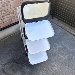 リス 分別 ゴミ箱 smooth スタンドダストボックス 3段 ホワイト 57L (19L×3) 3Pの画像