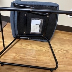 ニトリ　チェア　イス　グレー　ダイニングの画像