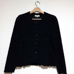 ORNER【9号】式服　婦人服♡総柄♡肩パット♡黒　フォーマルドレス上下の画像
