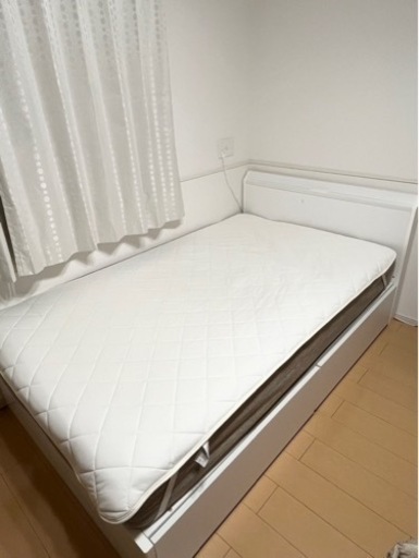 【お相手決定しました】【ニトリ】家具 ベッド セミダブルベッド　フレーム　マットレス　セット