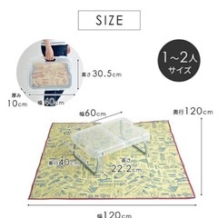セミハードクーラーボックス と 簡易テーブルセット(レジャーシート付) 未使用品の画像