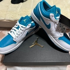 正規品‼️新品‼️NIKEエアジョーダン1‼️アクアブルーとホワ...