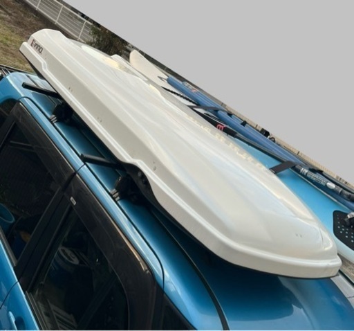 BR585-PWルーフボックス340L:ローダウンクルーザーE(両側開閉モデル)パールホワイト