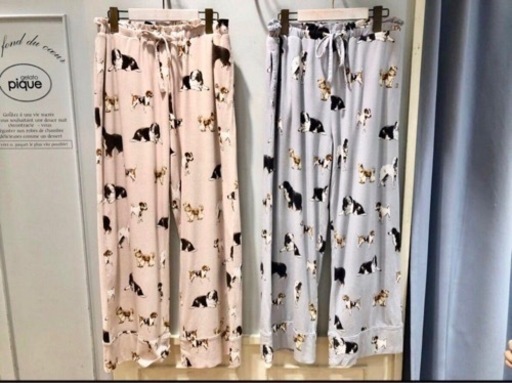 ジェラートピケDOGシャツ　DOGロングパンツ　セット