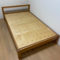 無印良品　オーク材　セミダブルベッド