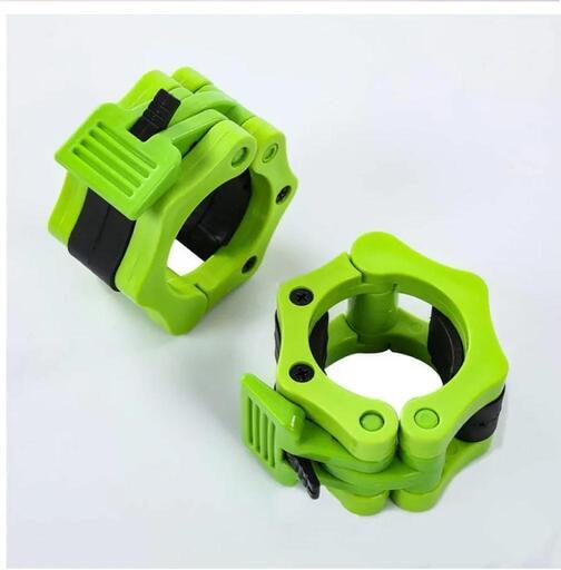 バーベルクランプ　50mm　5cm ライトグリーン　2個セット