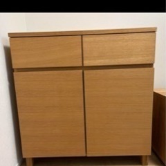 無印良品 食器棚 オーク材スタッキングキャビネット 廃盤品