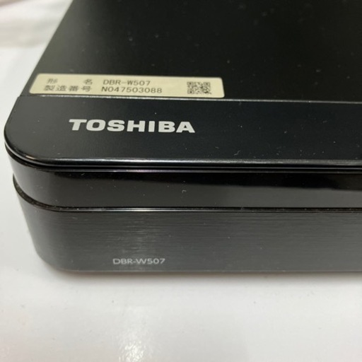 ロ2403-343 TOSHIBA REGZA ブルーレイディスクレコーダー DBR-W507 2017年製 再生のみ動作確認済み リモコン/説明書付き キズ汚れ有り