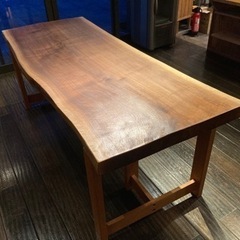 【美品】ウォールナット／天板／ダイニングテーブルの画像