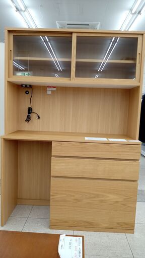 ★ジモティ割あり★ 株式会社良品計画 レンジボード ナチュラル H175×D44×W120 クリーニング済み TJ4667