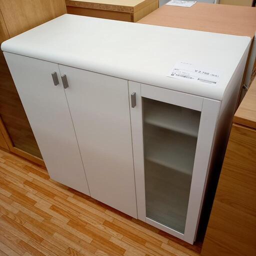 ★ジモティ割あり★ サイドボード 収納棚　ホワイト　クリーニング済　YJ1903