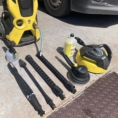 ケルヒャー 高圧洗浄機 上位モデル 洗車 外壁洗浄 土間コンクリート ガレージ ベランダ テラス掃除 デッキクリーナー K5 サイクロンノズル 節水 クリーナー 洗剤付きの画像