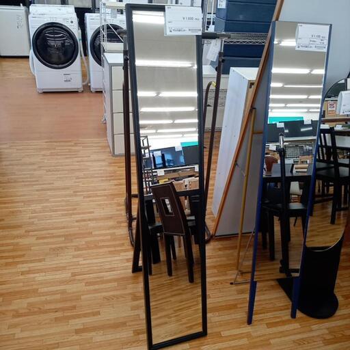 ★ジモティ割あり★ IKEA　姿見 鏡　ブラック　クリーニング済　YJ1908