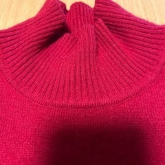 カシミア　ハイネックセーターの画像