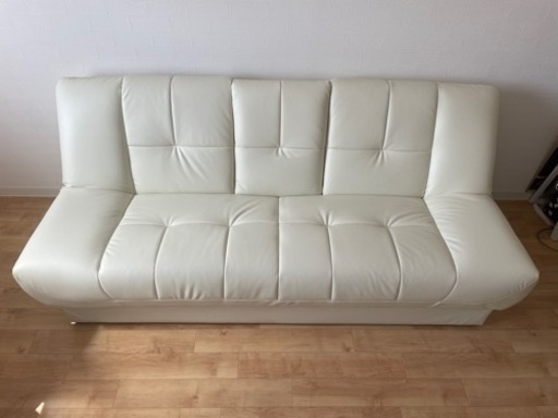 ニトリ　合皮ソファベット(NSクリーンピナ4WH)