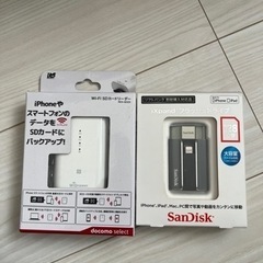 SDカードリーダーとフラッシュドライブ