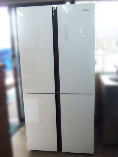 【自社配送は札幌市内限定】Haier/ハイアール ノンフロン冷凍冷蔵庫 JR-NF468B ホワイト 468L 2021年製 中古美品【USED】